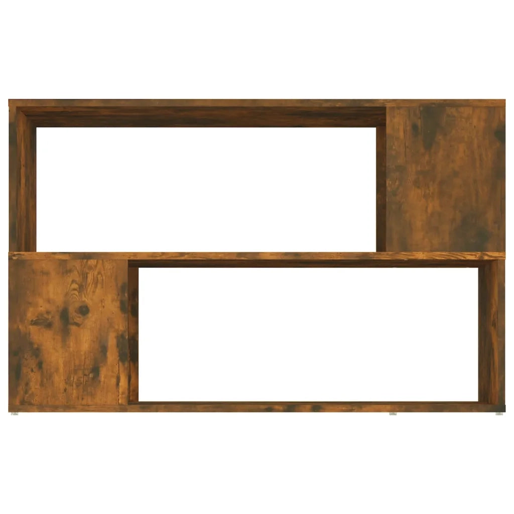 Libreria-Scaffale per Libri-Mobile di Stoccaggio Rovere Fumo 100x24x63 cm in Legno Multistrato