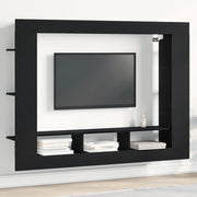 Mobile TV a muro  Nero Rovere 152x22x113 cm