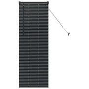 Tendaggi a Veneziana | Tenda a lamelle Nero 130 x 55 cm Alluminio