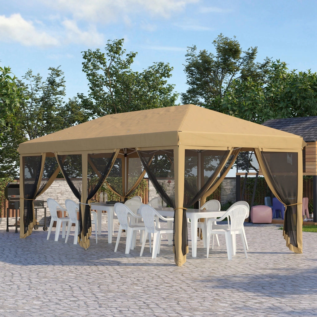 Tonnelle Barnum Pliant Pop-up ¨C Zephmum ¨C Beige Nero 6x3m