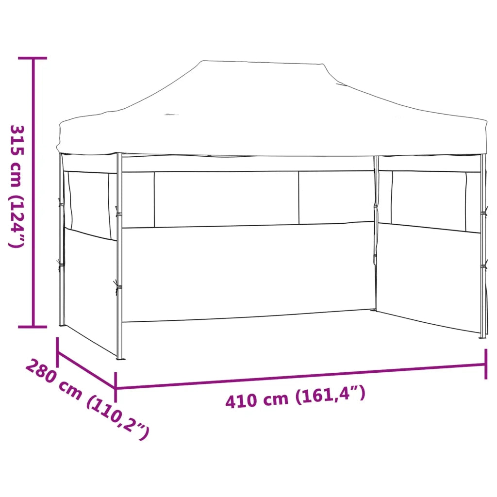 Tenda Party Crema 280 x 410 x 315 cm Tessuto Oxford 42023585