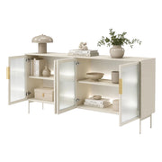 Madia Hapa, Credenza 4 Ripiani, 181x39x83h cm Beige Cashmere