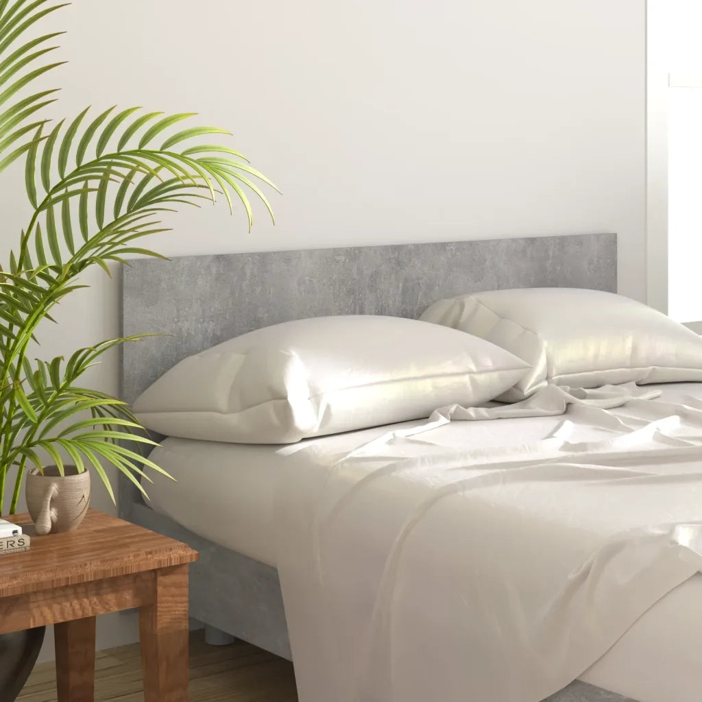 Testiera Letto-Testata-Testiera Decorativa Grigio Cemento 160x1,5x80cm in Legno Multistrato