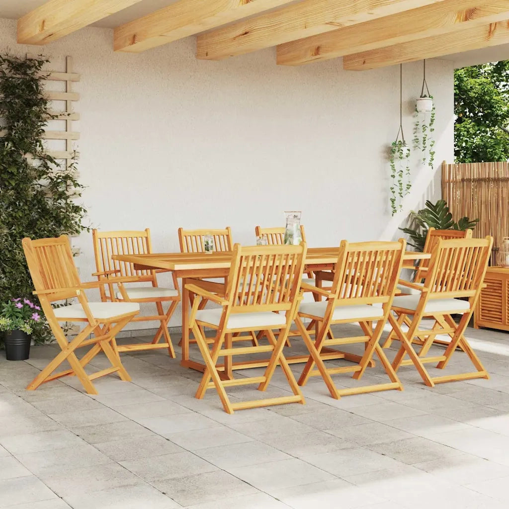 Sedia pieghevole con cuscino 8 pcs Bianco 49 x 57.5 x 92cm 3329131