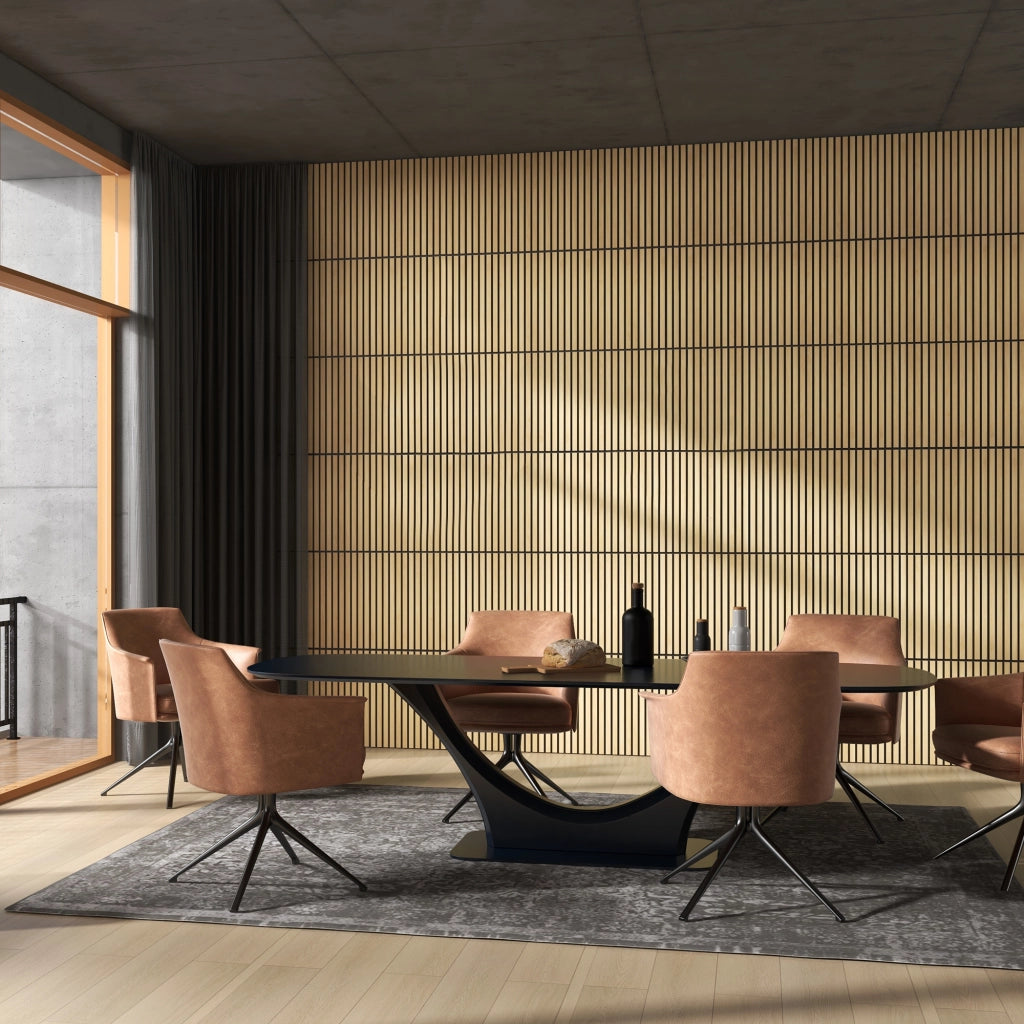 Pannello Fonoassorbente ¨C zephmum ¨C MDF e Poliestere Colore Quercia 60x60x4 cm