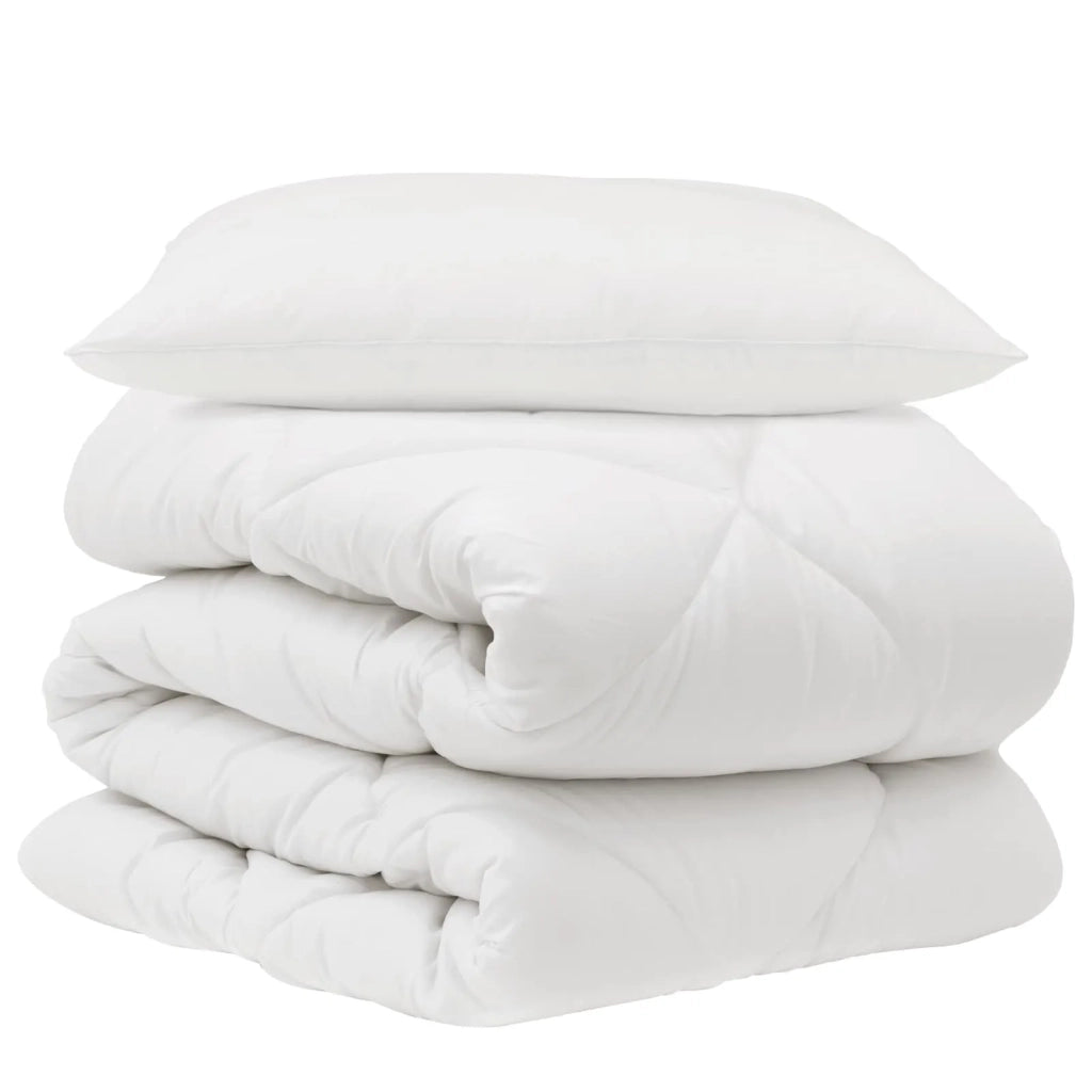 Piumone con cuscino 2 pcs Bianco Microfibra 3376660