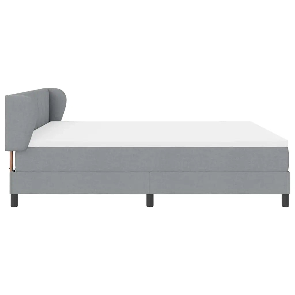 Letto a molle con materasso Grigio chiaro 180 x 200 cm Tessuto 3340101
