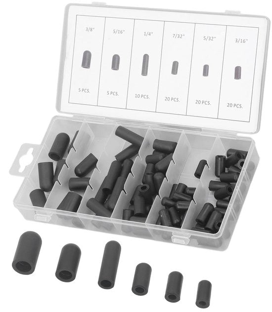 Set di tubi vuoto 80 pezzi - varie estremità di fine - prevenzione perdite - leggero - contenitore di archiviazione - materiale gomma duraturo - adattatori di tubo