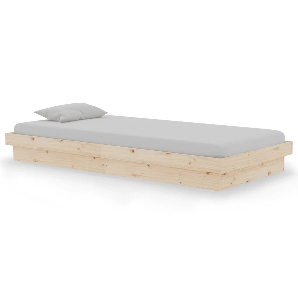 Giroletto-Struttura Letto in Legno Massello 90x190 cm Single 557045