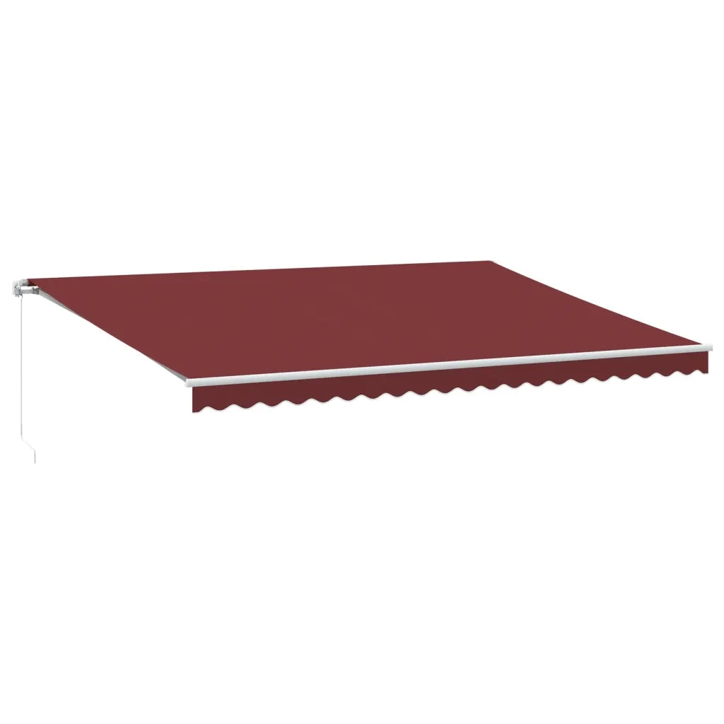 Tenda da Sole Retrattile Manuale con LED Bordò 500x350 cm 3214991