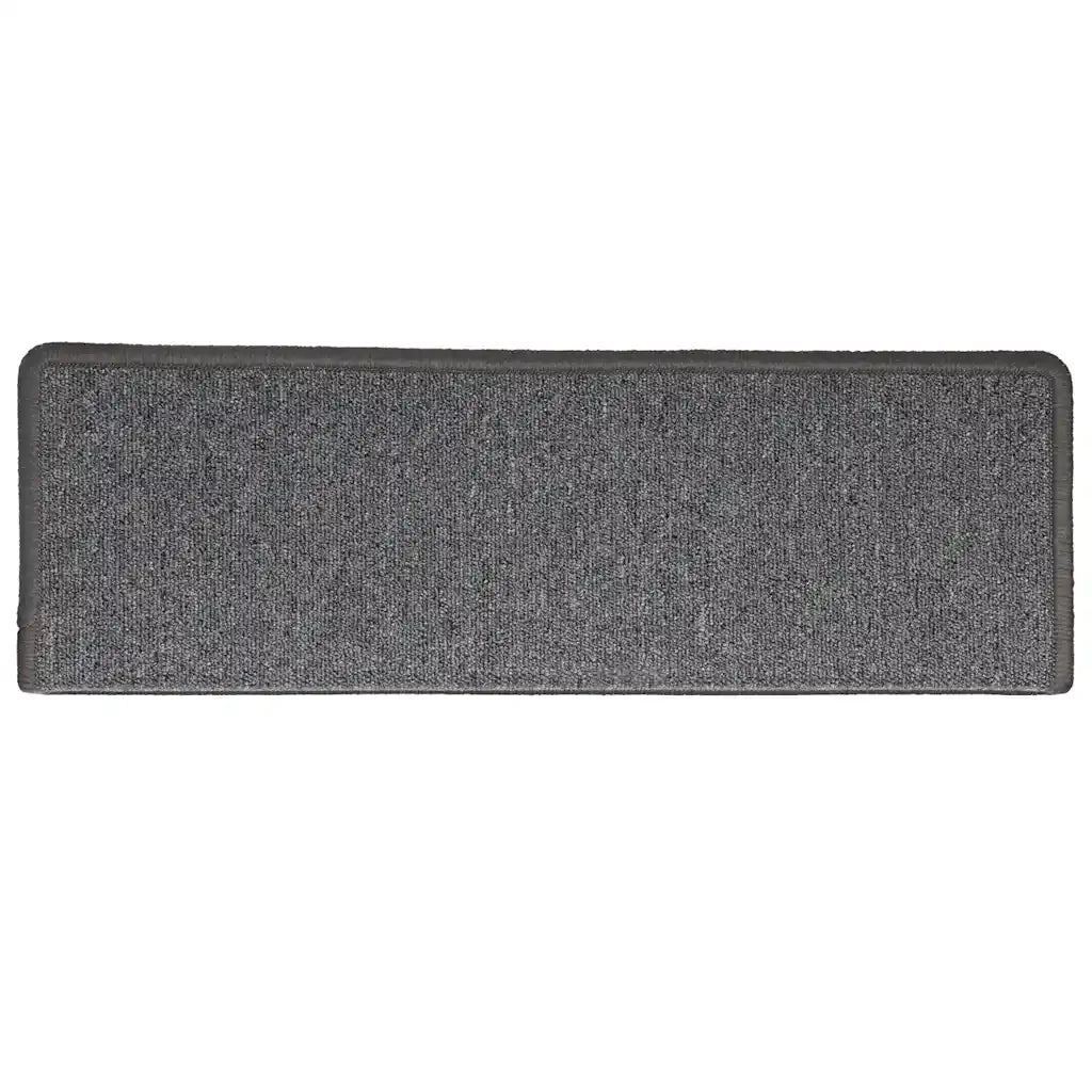 Tappetini per scale 30 pz 65x21x4 cm Grigio scuro Bordo rettangolare 3365766