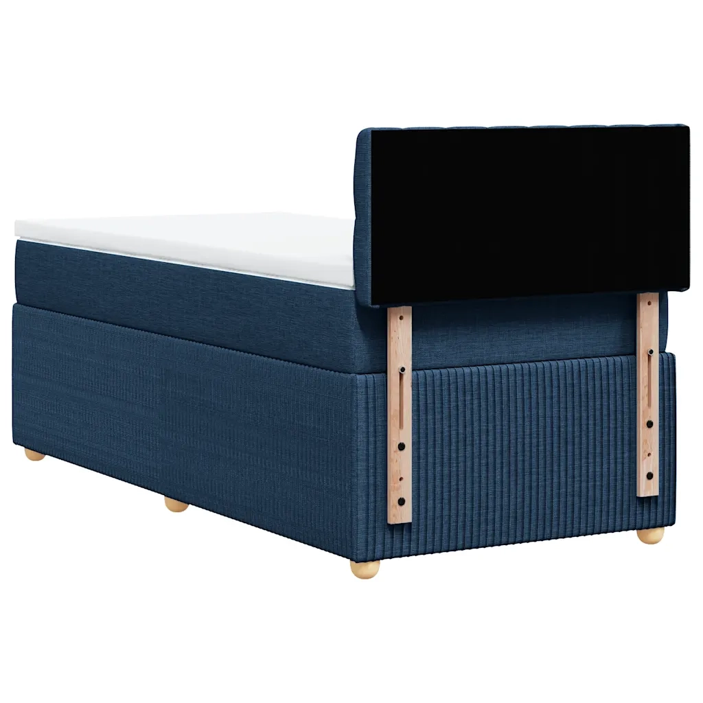Giroletto a Molle con Materasso Blu 100x200 cm in Tessuto