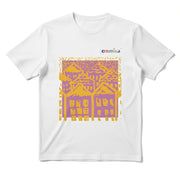 T-shirt cromika arte e colore in cotone naturale *** misura small - s, modello smiling houses, confezione 1