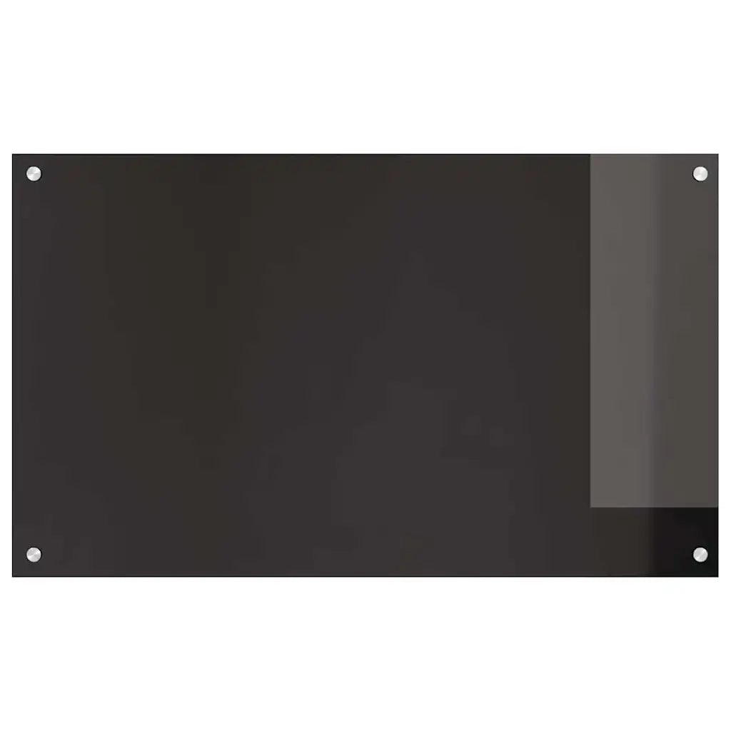 Schienale da cucina 2 pcs Nero 100 x 60 cm vetro temperato