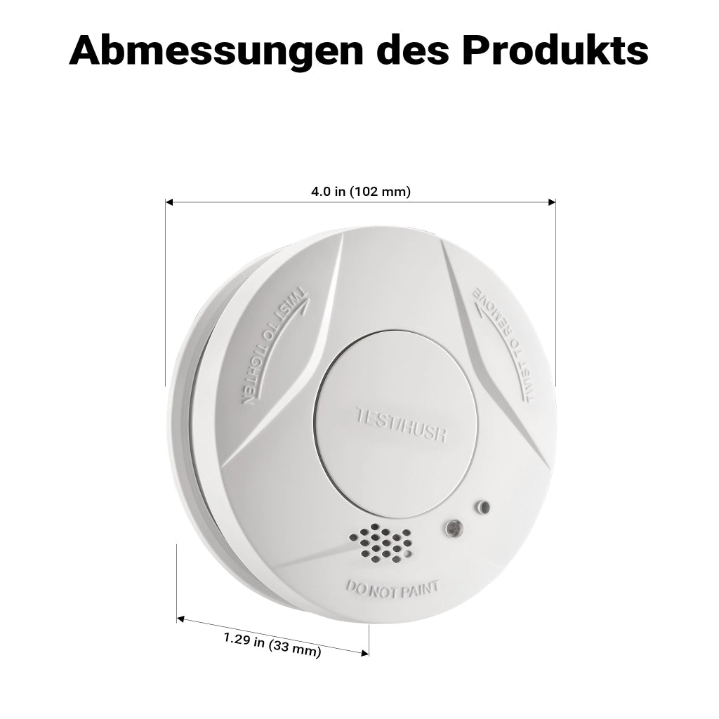 Set 80x Rilevatore di fumo con batteria fissa da 3 V, 10 anni senza manutenzione, allarme antincendio con funzione HUSH, sensore antifumo fotoelettrico affidabile con potenza sonora di 85 dB