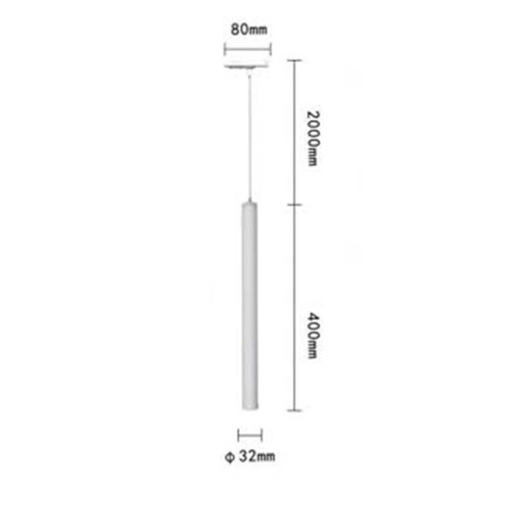 Trade Shop - Faretto Led A Sospensione 3 W Cilindro Per Binario Track Monofase Lampada Lp-80 -