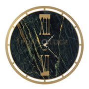 orologio effetto marmo pregiato mood Oro trasparente e venature d'oro in Ferro Diametro63cm