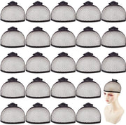 Parrucca 50 pezzi - Capelli elastici - Nero - Poliestere Stretch - Cerniera invisibile - Adatto per capelli lunghi/corti - Parrucca capelli
