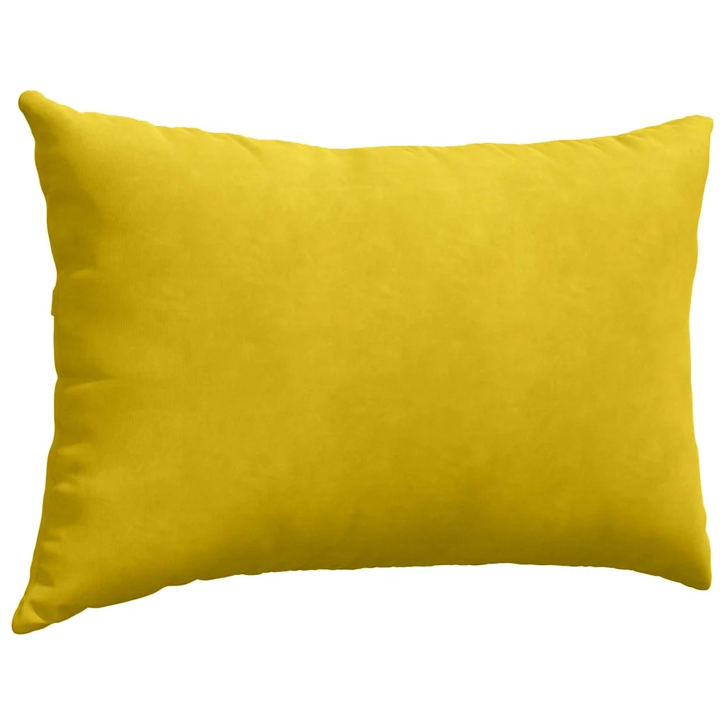 Cuscini da Divano 2 pz | Cuscini per sedie Giallo 60 x 40 cm Tessuto in Cords