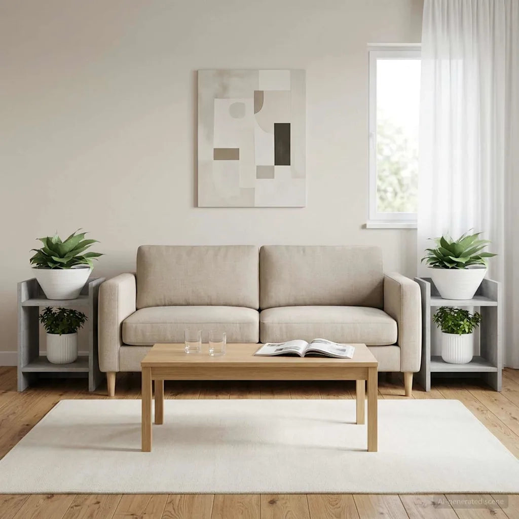 Supporto per piante 2 pcs Grigio Cemento 30 x 30 x 40 cm 899617