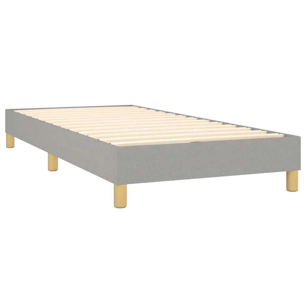 Letto a Molle Materasso e LED Grigio Chiaro 80x200 cm Tessuto 3133829