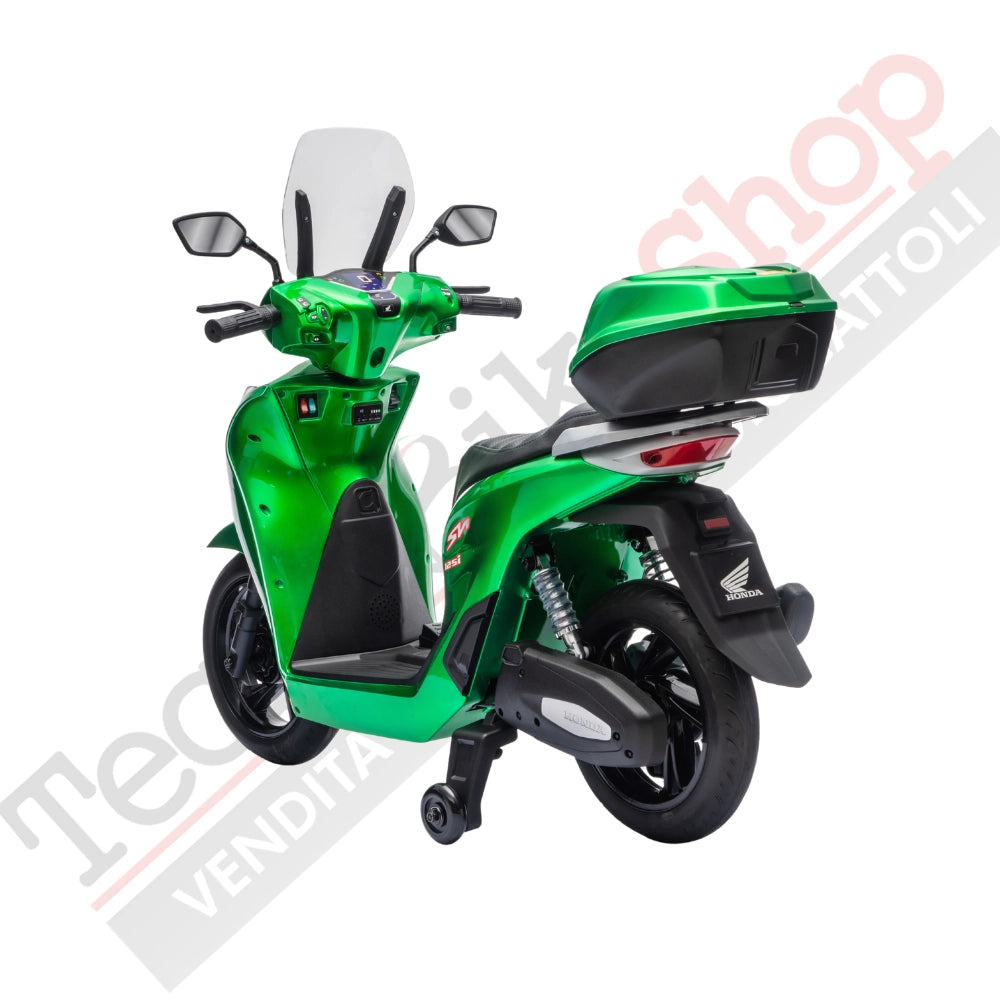Moto Elettrica per Bambini Honda SH125 Verniciato 12V con Licenza Ufficiale -Verde