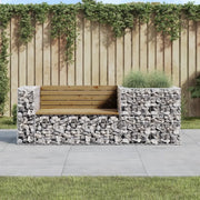Panca da Giardino con Cesto Gabbione Legno Impregnato di Pino 3196244