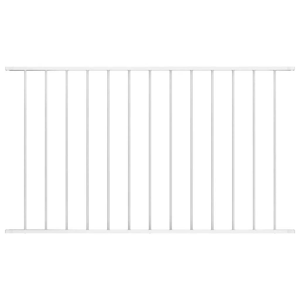 Pannello di Recinzione in Acciaio Verniciato 1,7x1,25 m Biancocod mxl 81379
