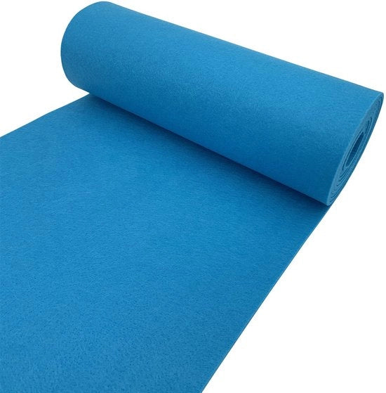Velluto per Tavoli - 150 x 40 cm - Blu - 3 mm Dicco Poliestere