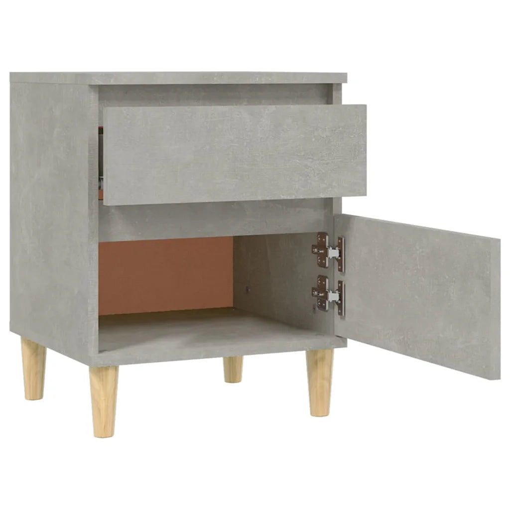 Comodino Grigio Cemento 40x35x50 cm cod mxl 33259