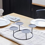 Porta candele in metallo da 20cm, candelabro nero