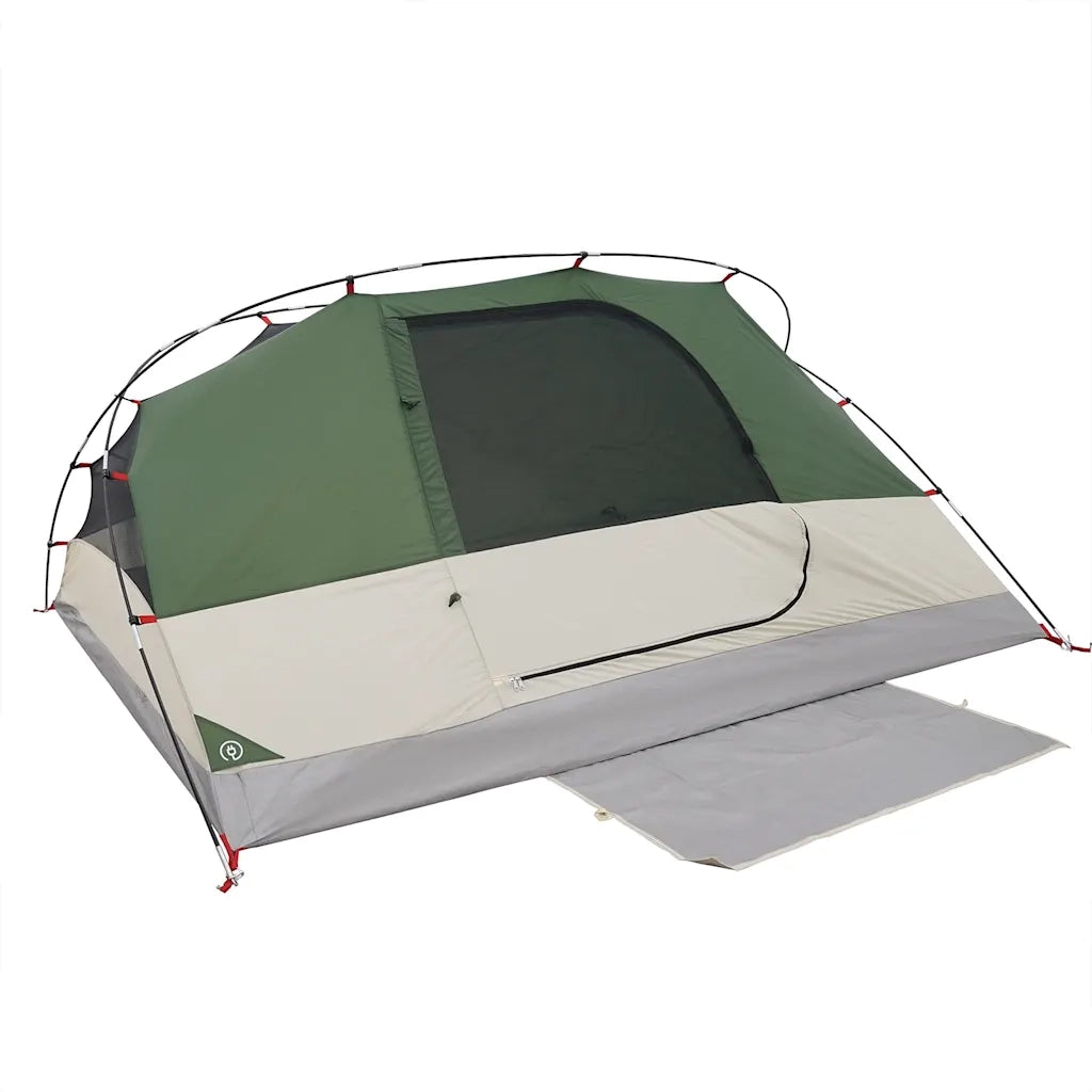 Tenda da Campeggio a Cupola per 4 Persone-Tenda per Escursionismo Verde Impermeabile 111241
