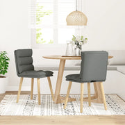Sedie da Pranzo 2 pz Grigio Scuro in Tessuto 4101294