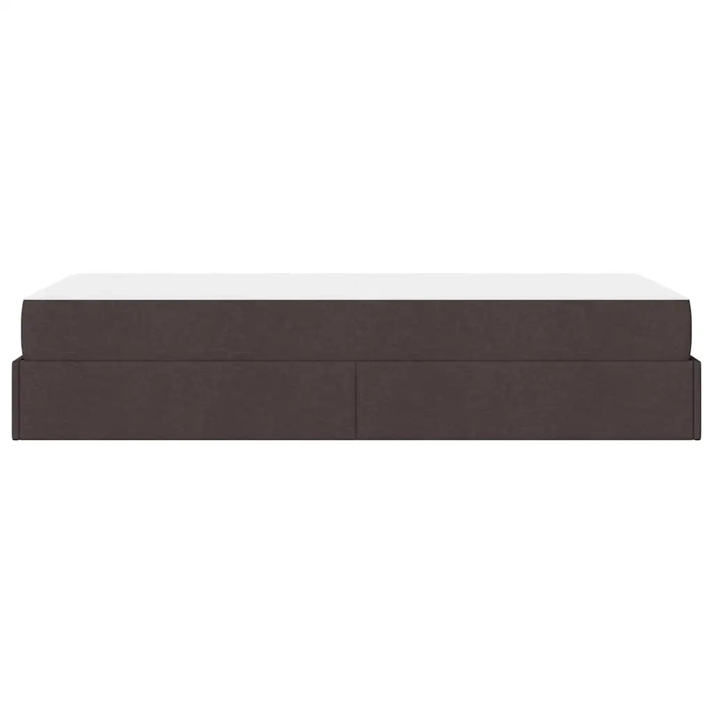 vidaXL Struttura del letto Marrone scuro 100 x 200 cm Tessuto