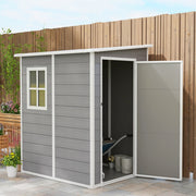ARMADIO DA GIARDINO 122 x 149 x 192/177 cm Grigio in plastica