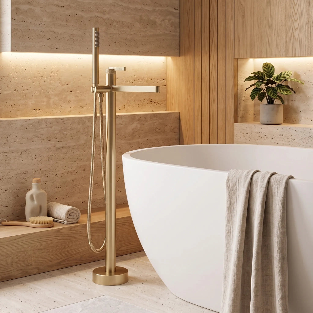 Rubinetto Indipendente Rea Grace Brush Gold