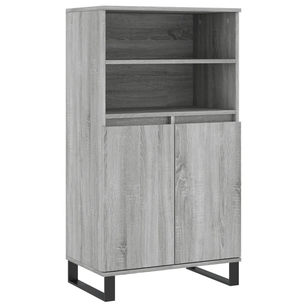 Credenza | Madia | Buffet da pranzo | Armadio da pranzo Grigio Sonoma 60x36x110 cm in Legno Multistrato