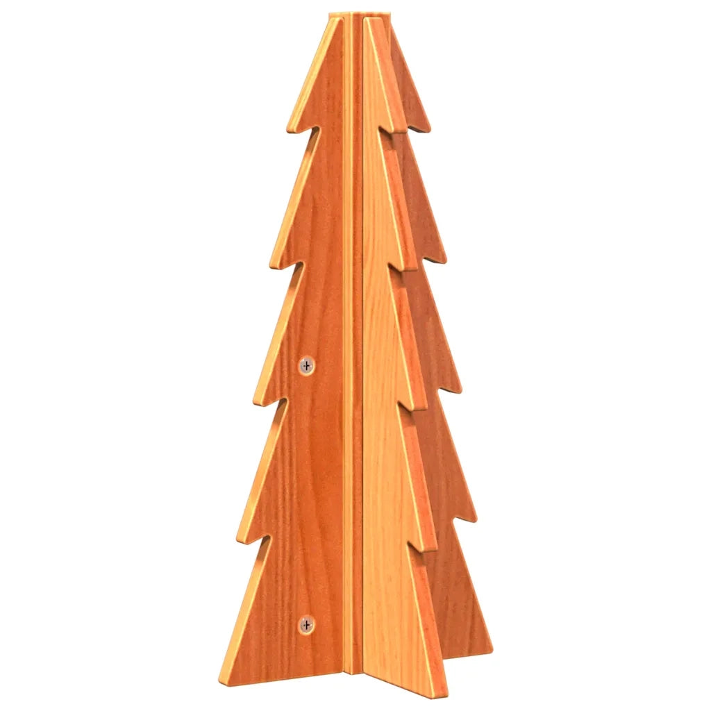 vidaXL Albero di Natale Marrone Cera 49 cm in Legno Massello di Pino