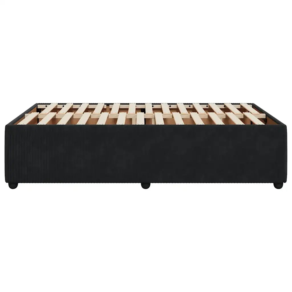Giroletto senza Materasso Nero 120x200 cm Velluto