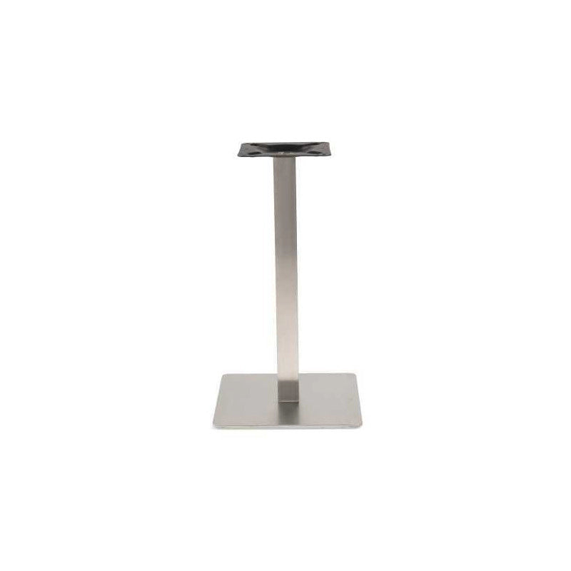 Base Tavolo Acciaio Leo Color Inox Quadro Cm 40x40h72 Tubo Cm 6x6