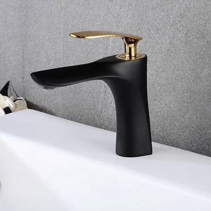Rubinetto Da Lavabo Rea Orbit Black Gold Low