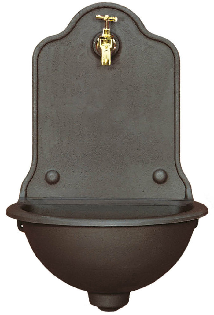 Fontana da Giardino a Muro con Rubinetto in Ghisa Morelli Iseo Grande