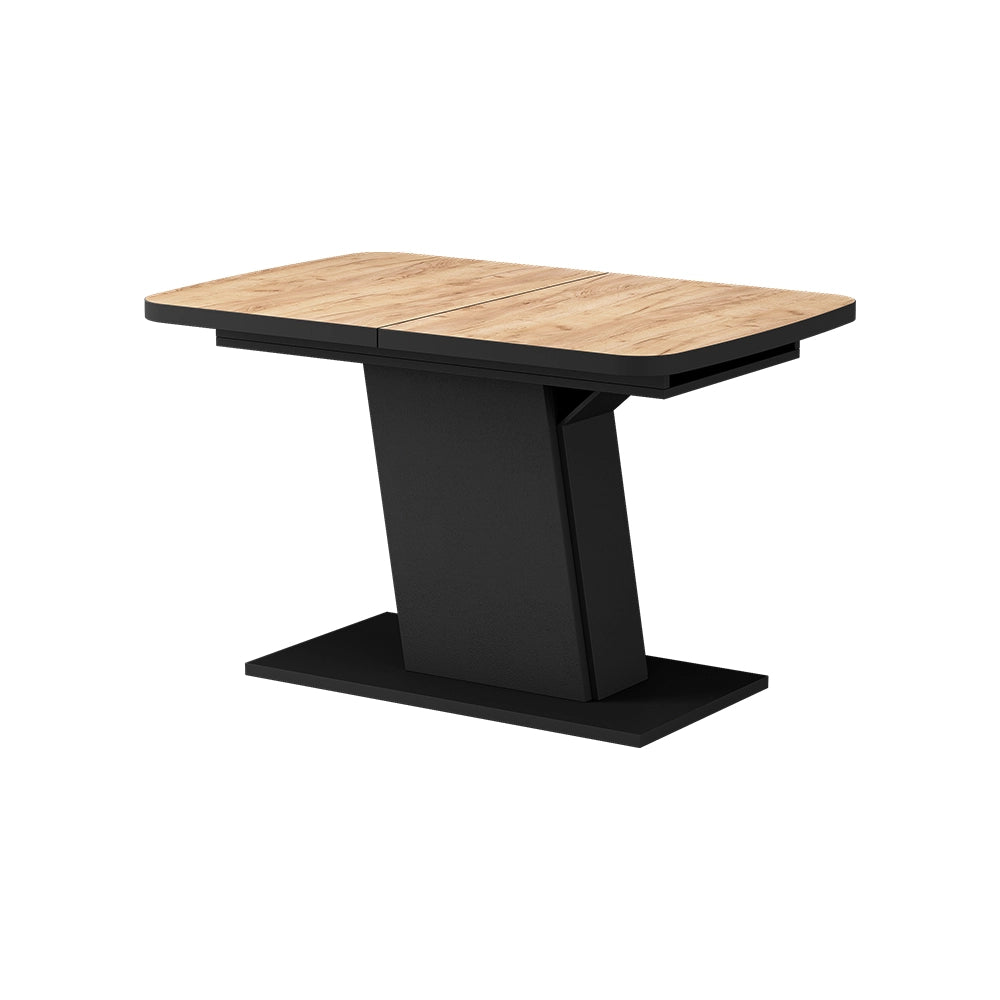 Vicco Tavolo da pranzo Estensibile Rovere nero/oro 120/160 x 80 cm