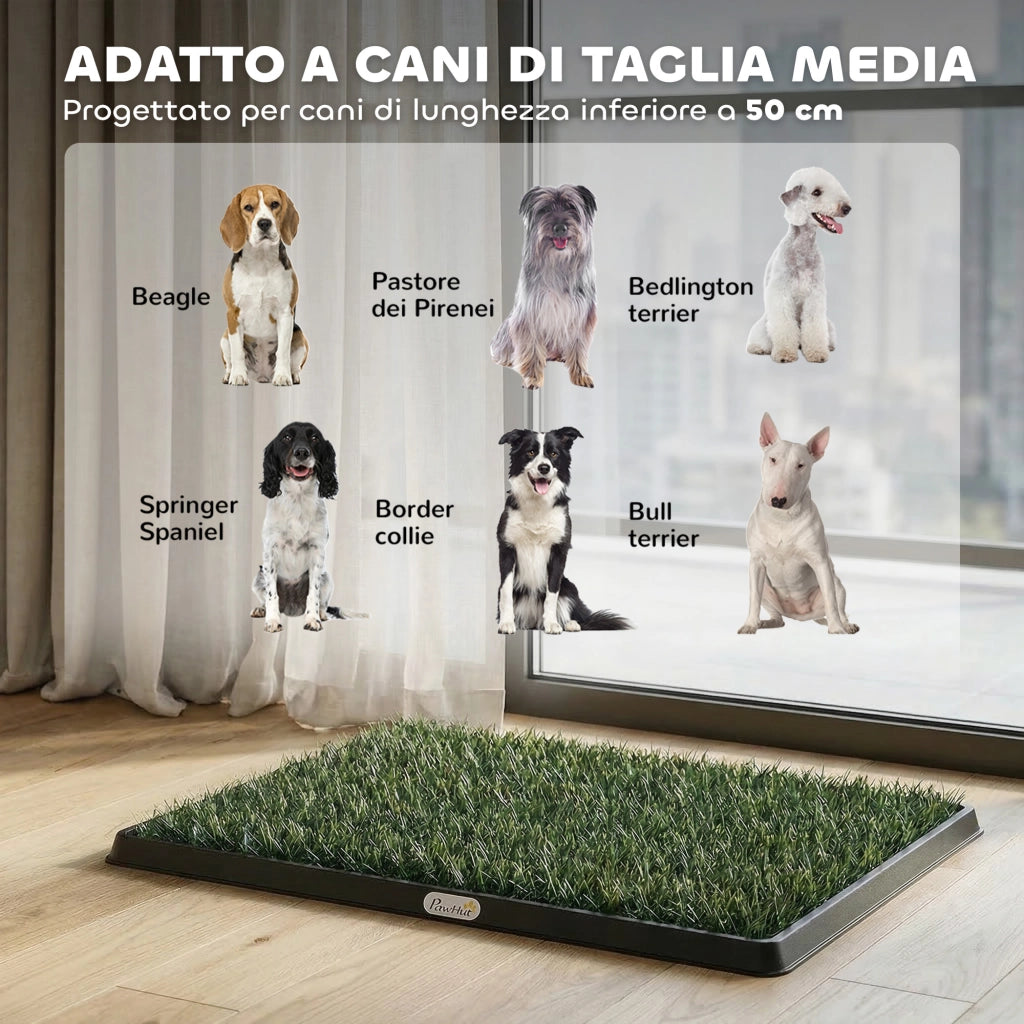 Tappetino Erboso Lavabile per Cani ¨C zephmum ¨C Verde 76x50,5 cm