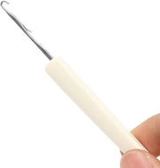 Attrezio per cucire a maglia portatile 14 cm - Brene per maglia standard 4,5 mm - Materiale in acciaio/plastica - Bianco - Facile da utilizzare - Attrezzo per cucire a maglia con ago a uncino