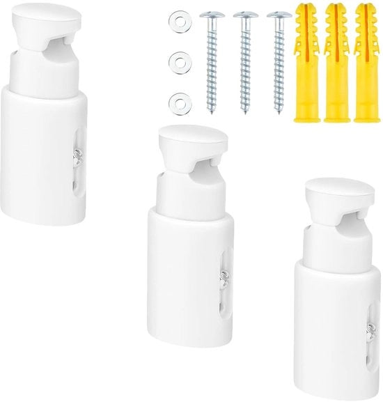 Montaggio del riscaldatore - 3 pezzi - Distacco regolabile - Appoggio per riscaldatore da bagno - Installazione facile - Materiale plastico - Appoggio per riscaldatore