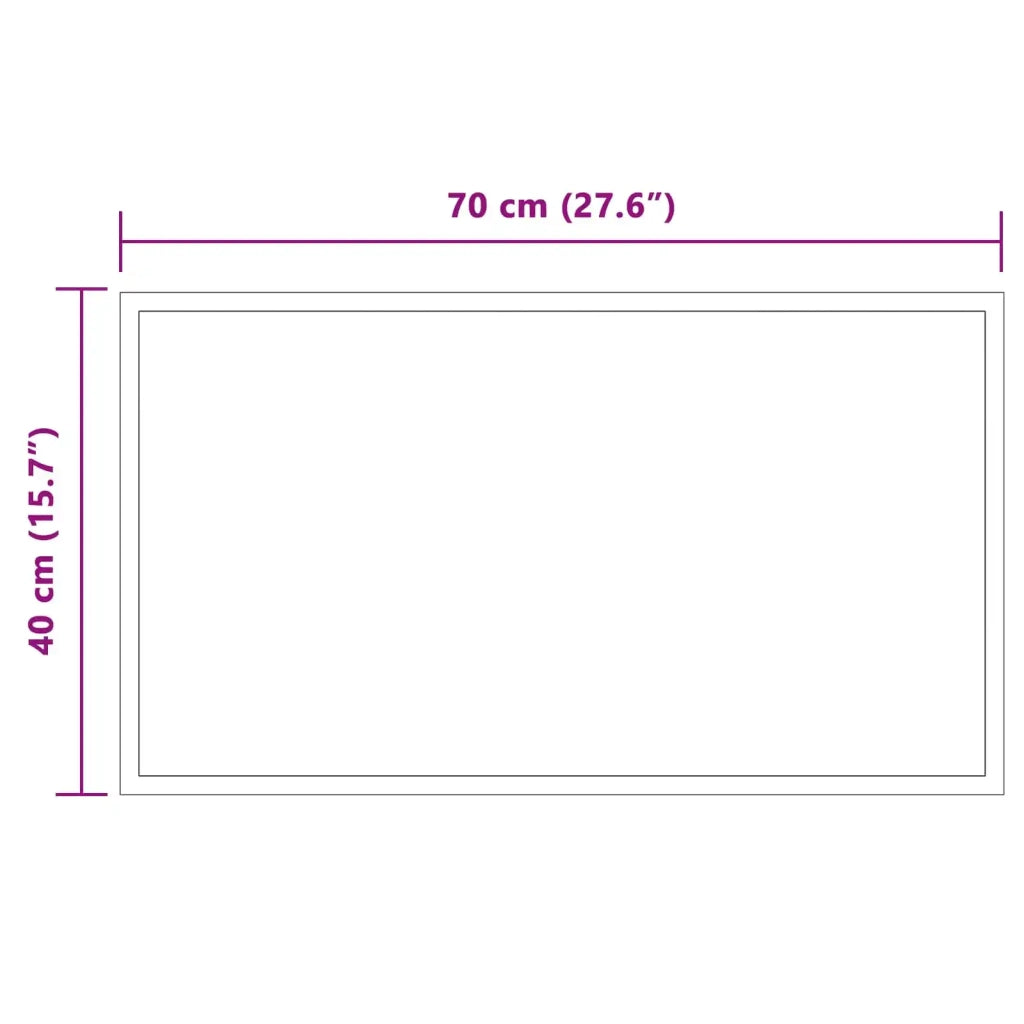 Specchio da bagno LED Trasparente 70 x 40 cm vetro temperato 42045814