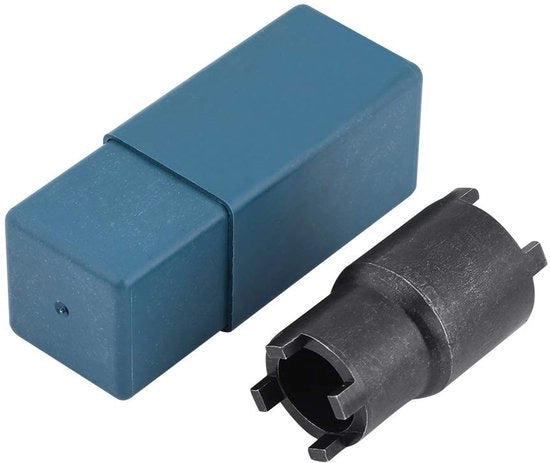 Chiave a doppia funzione per contramostrina/borgo di accoppiamento - con bloccaggio a 4 pin - adatto per borgo di accoppiamento 14 mm - strumento di sostituzione # 07716-0020100