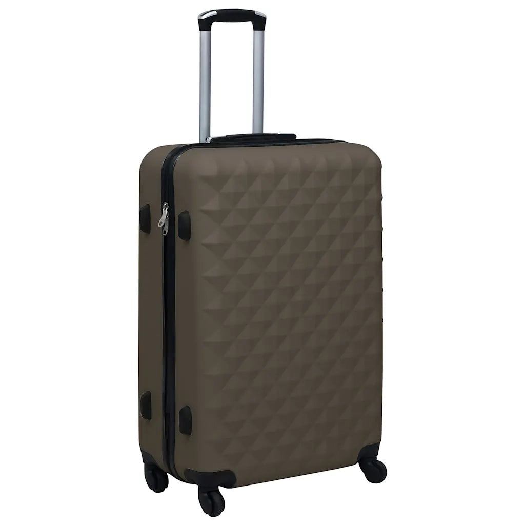 Set Valigie Trolley a Custodia Rigida 3 pz Marrone in ABS 92418