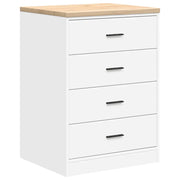 Mobile contenitore per garage 60 x 51 x 85 cm resistente piano di lavoro versatile design in legno bianco 02_0051393